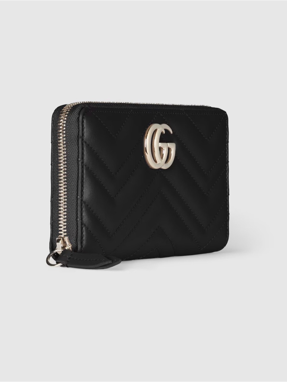 Gucci GG Marmont Black Quilted Leather Zip Wallet - Picture 3 of 10